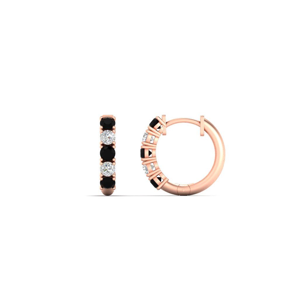 1/2 Carat Stunning Five Stone Huggie Hoops