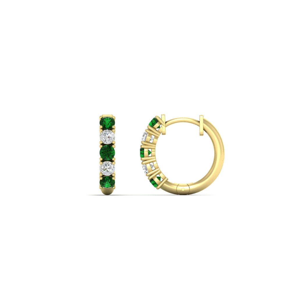 1/2 Carat Stunning Five Stone Huggie Hoops