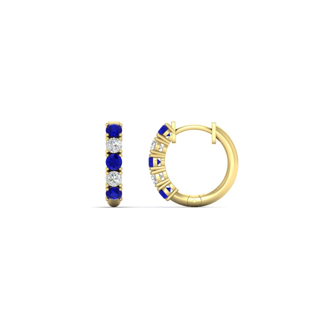1/2 Carat Stunning Five Stone Huggie Hoops