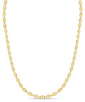 Mariner Solid White/Yellow/Rose Gold Handmade Necklace , 9mm, 16-30 Inch