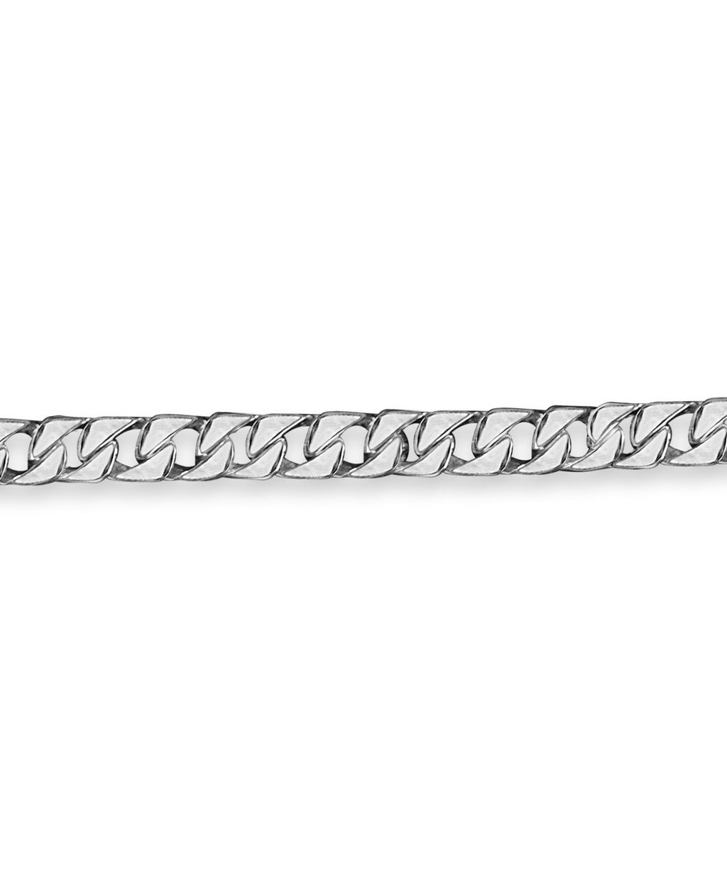Curb Solid White/Yellow/Rose Gold Handmade Necklace , 9mm, 16-30 Inch
