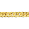 Curb Solid White/Yellow/Rose Gold Handmade Necklace , 7mm, 16-30 Inch