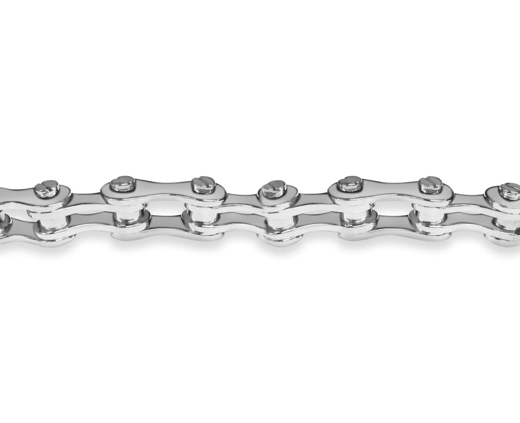 Motorcycle/Bike Chain Solid White/Yellow/Rose Gold Handmade Bracelet , 12mm, 6.5-10 Inch