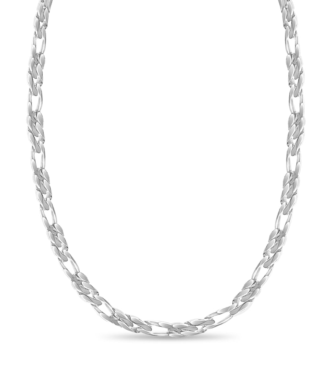 Figaro Solid White/Yellow/Rose Gold Handmade Necklace , 16mm, 16-30 Inch