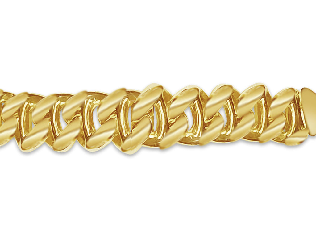 Mariner Solid White/Yellow/Rose Gold Handmade Necklace , 9mm, 16-30 Inch