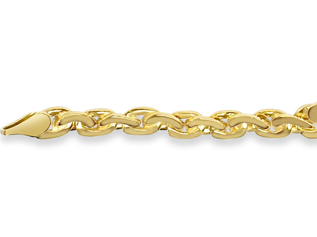 Infinity Solid White/Yellow/Rose Gold Handmade Necklace , 7mm, 16-30 Inch