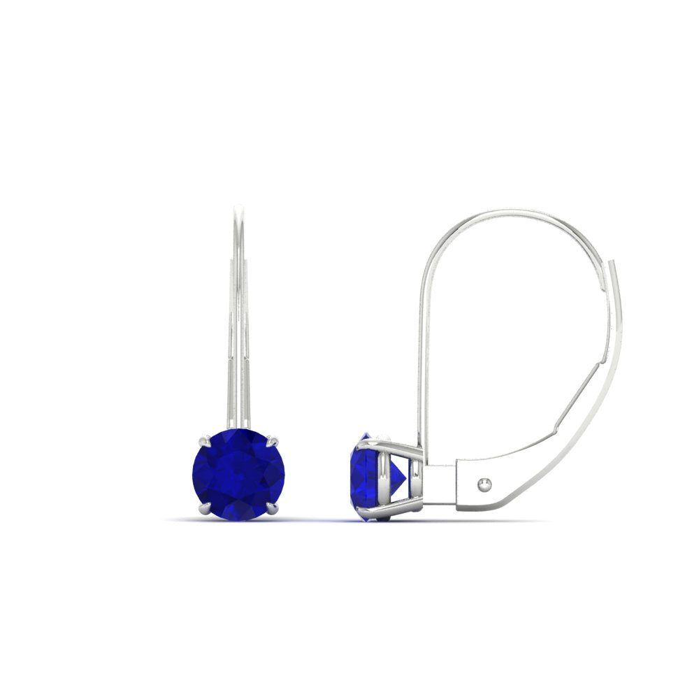 1 Carat Round Diamond Lever Back Earrings