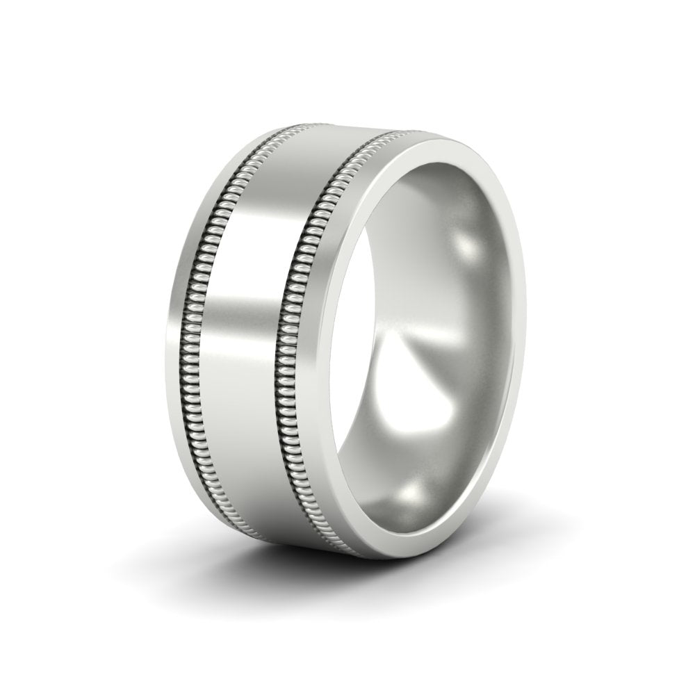 5 mm Mens Band Double Milgrain