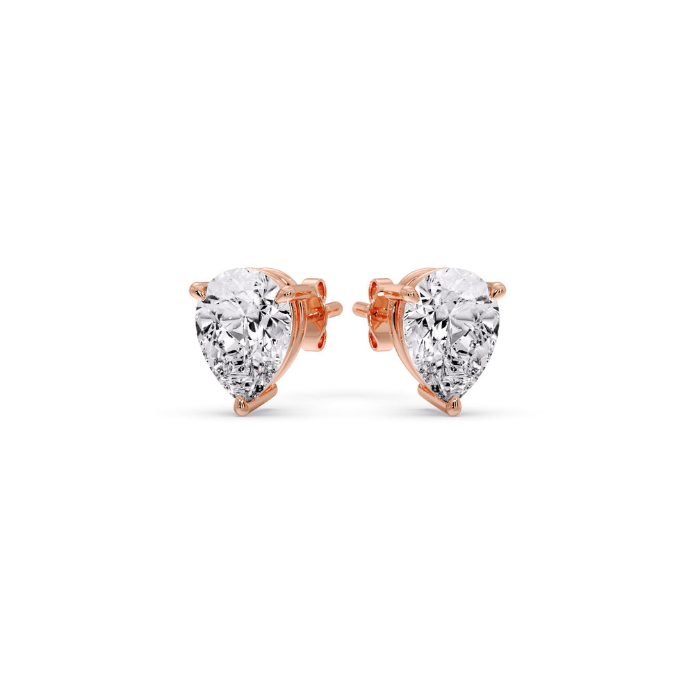 Diamond Pear Cut 3 Prong Earring