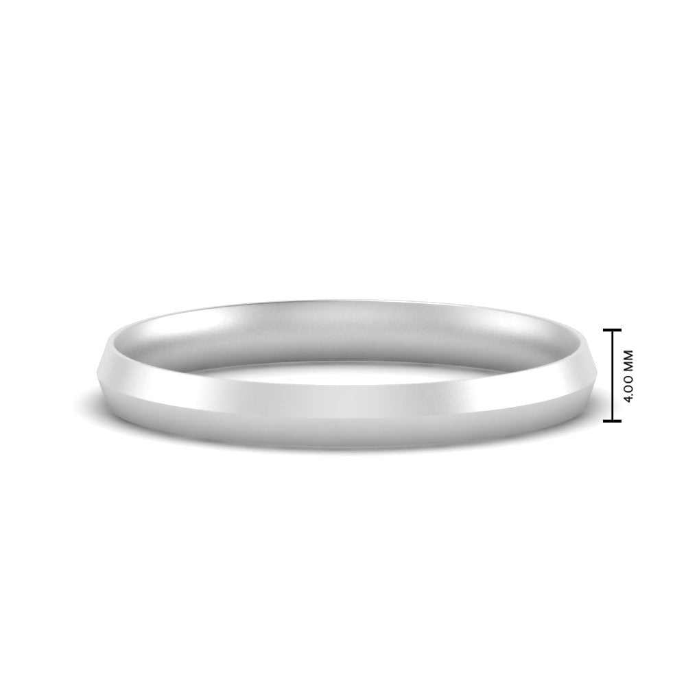 4 mm Comfort Fit Knife Edge Mens Band