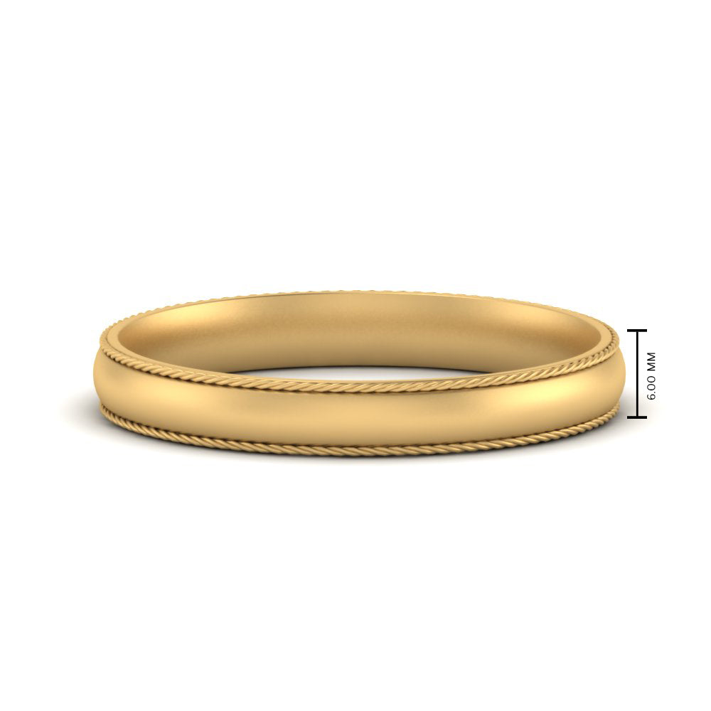 Rope Design Comfort Fit Mens Band