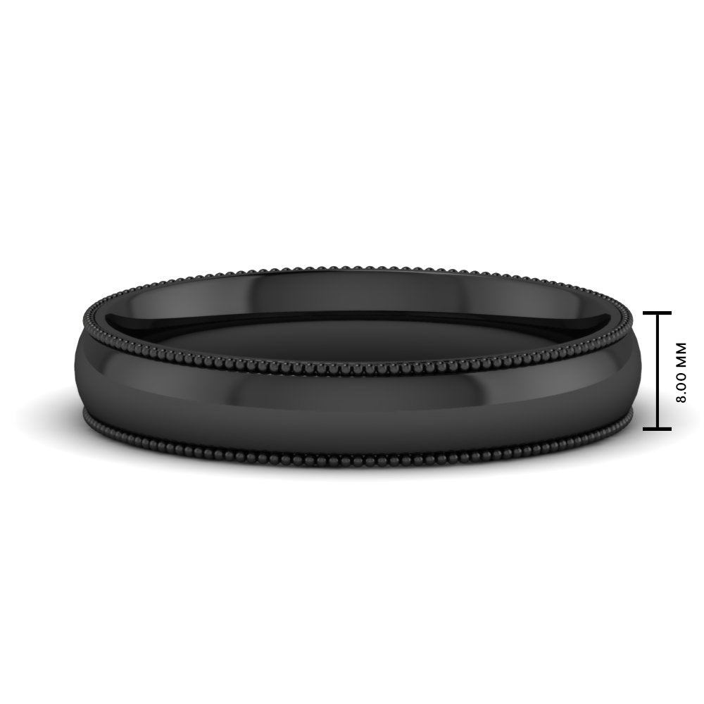 4 mm Comfort Fit Wedding Band Milgrain Edge