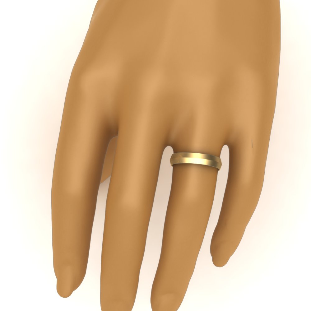 4 mm Comfort Fit Knife Edge Mens Band
