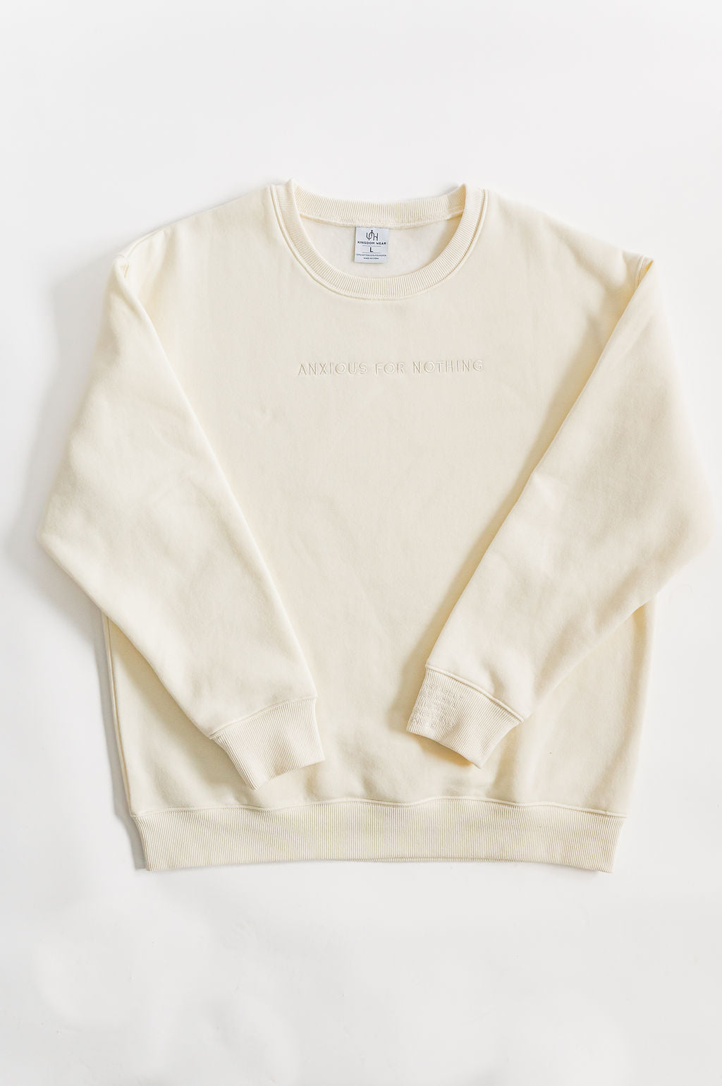 Anxious for Nothing premium crew neck sweatshirt heavy weight