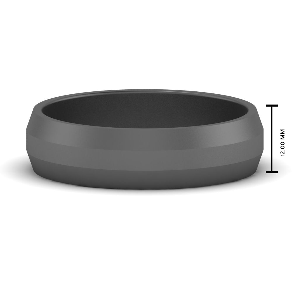 4 mm Wedding Band Beveled Edge Matte