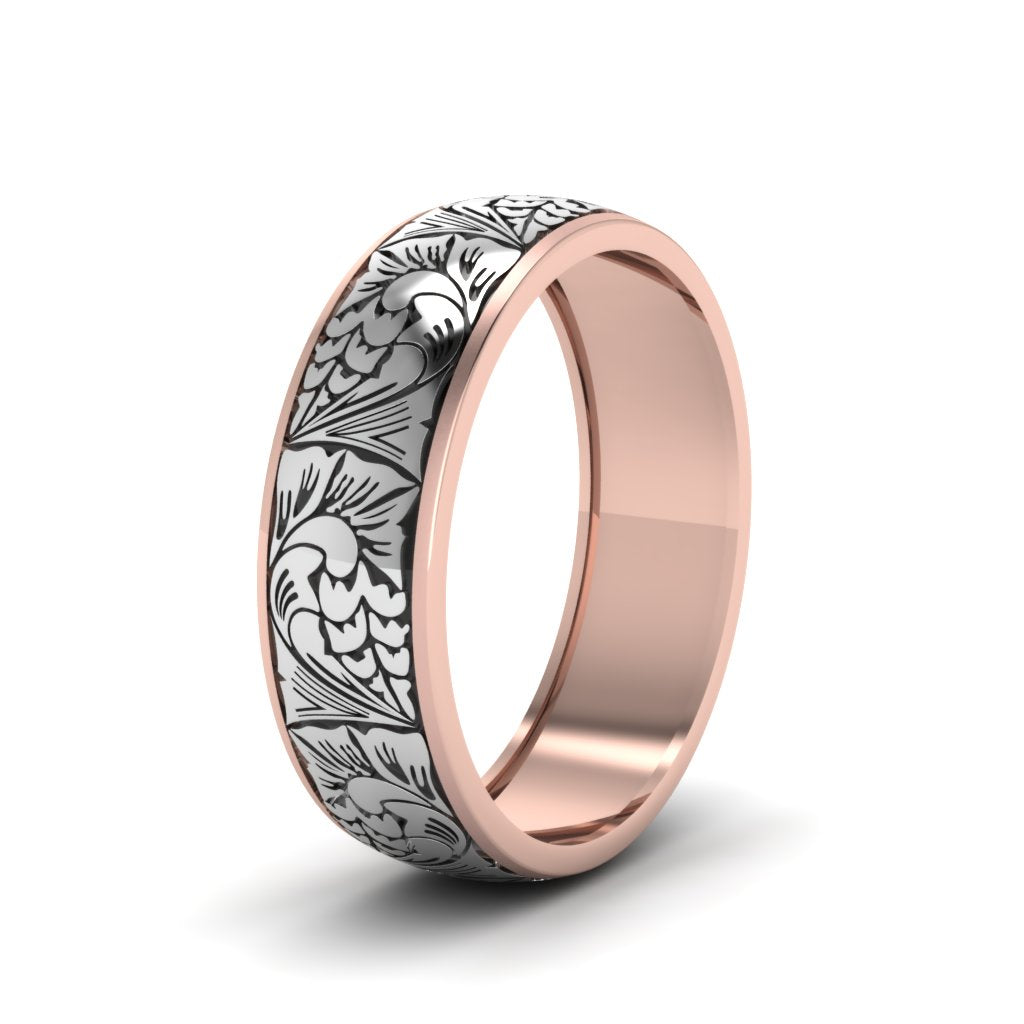 Engraved Mens Wedding Band