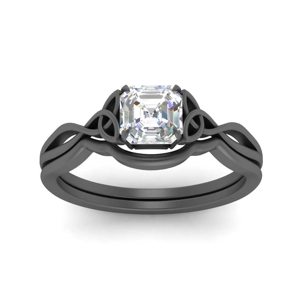 Infinity Celtic Solitaire Wedding Set