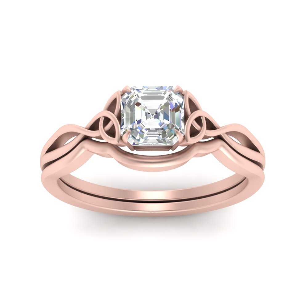 Infinity Celtic Solitaire Wedding Set