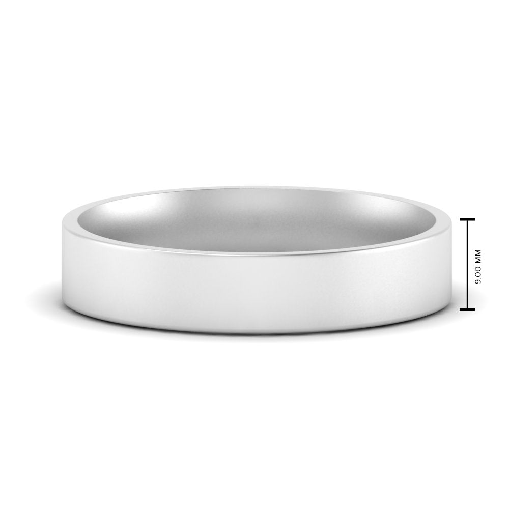 Light Weight Flat 4 mm Mens Wedding Band