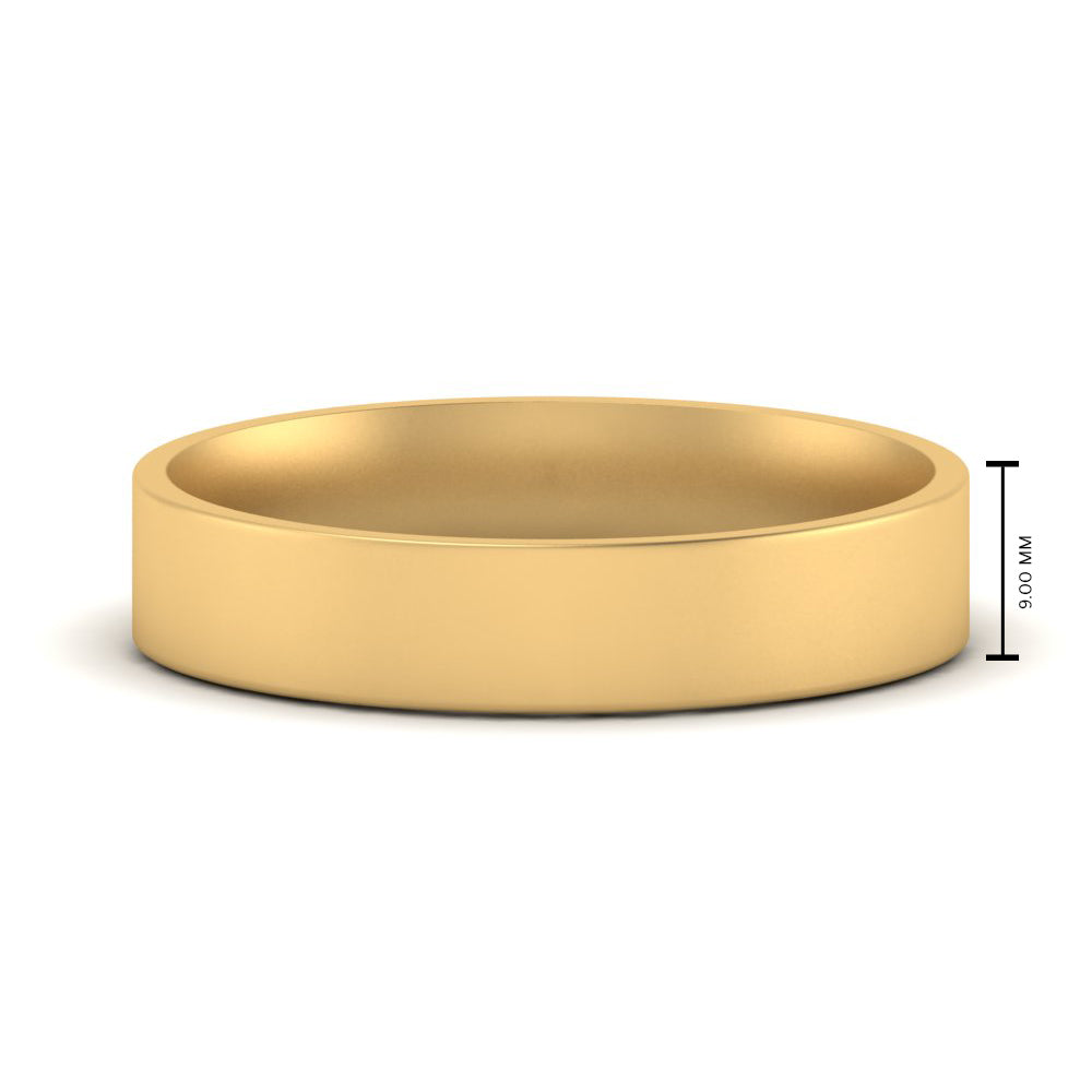 Light Weight Flat 4 mm Mens Wedding Band