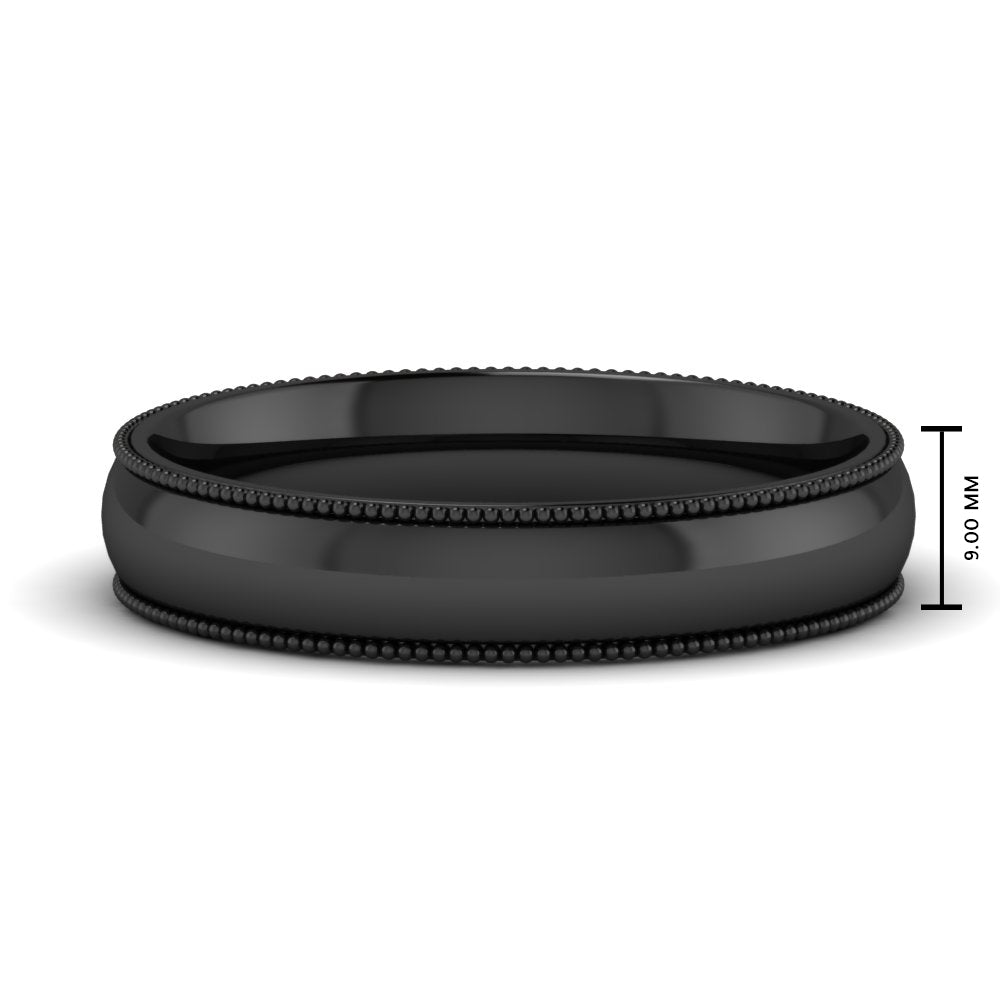 4 mm Comfort Fit Wedding Band Milgrain Edge