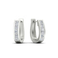 Channel Set Huggie Hoop Earring