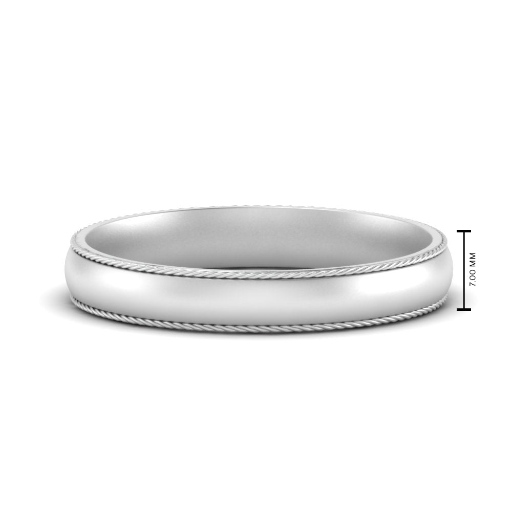 Rope Design Comfort Fit Mens Band