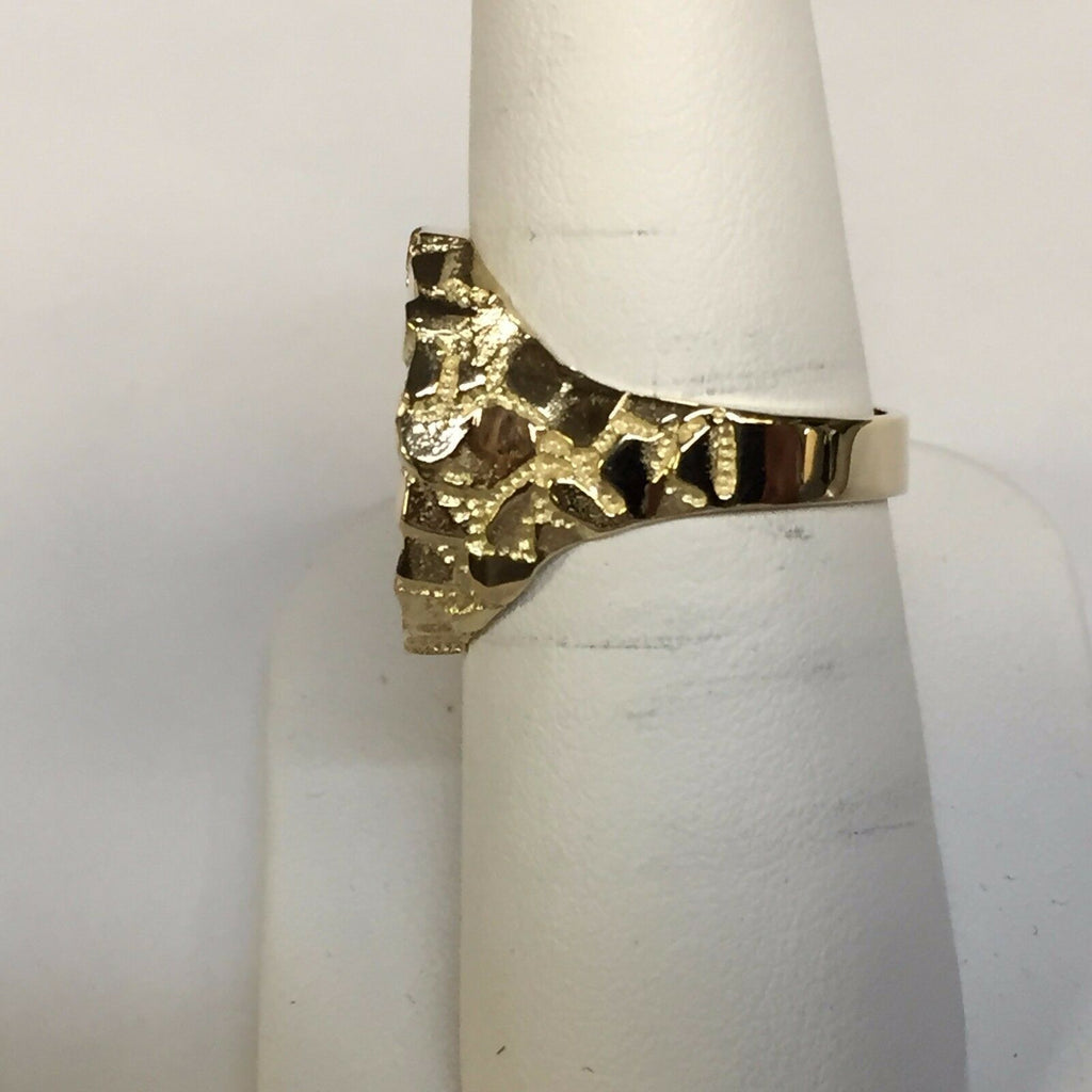 Nugget Solid White/Yellow/Rose Gold Handmade Coin Ring , 1/10oz Coin ,