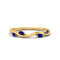 Vine Marquise Simple Wedding Band